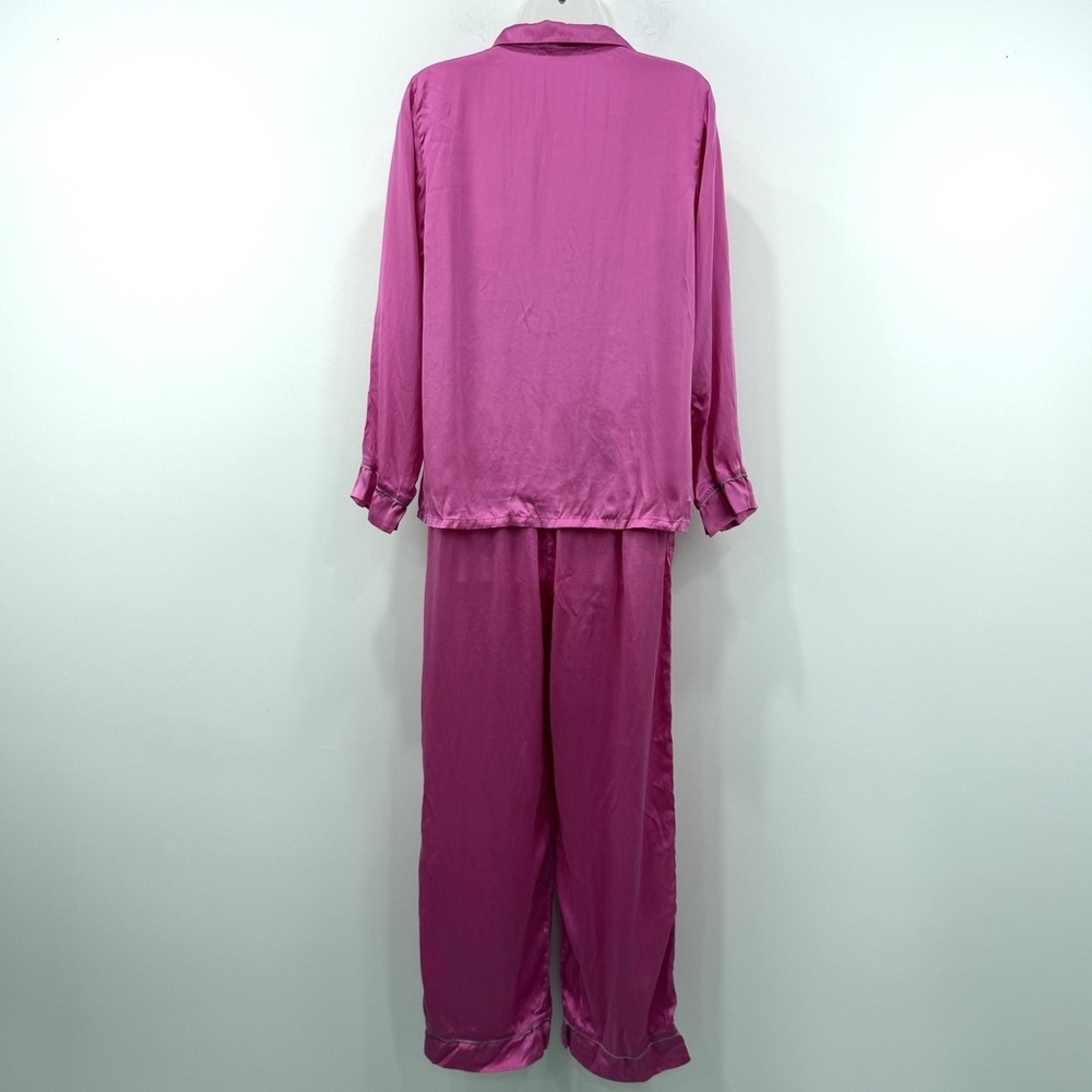 Eberjey Inez Washable Silk Pajama Set Top Pants S Pink Quiet Luxury Breathable - Picture 13 of 16